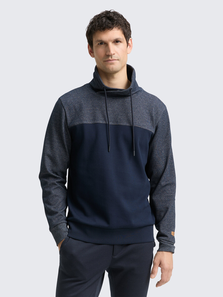 sweat-shirt à capuche avec mélange texturé