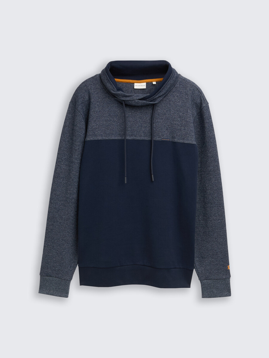 sweat-shirt à capuche avec mélange texturé