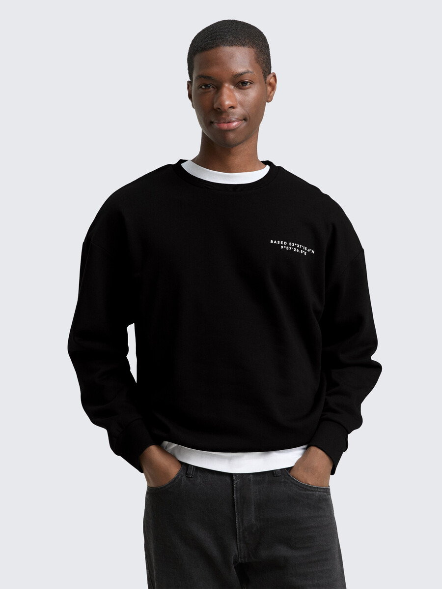 sweat-shirt décontracté à imprimé