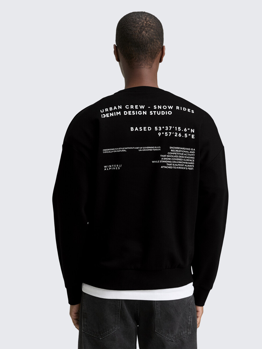 sweat-shirt décontracté à imprimé