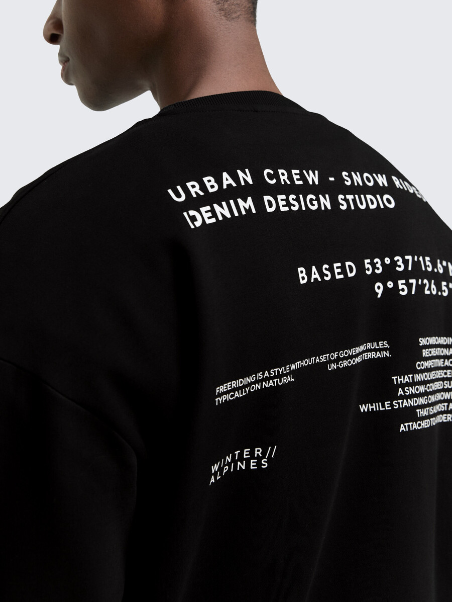 sweat-shirt décontracté à imprimé
