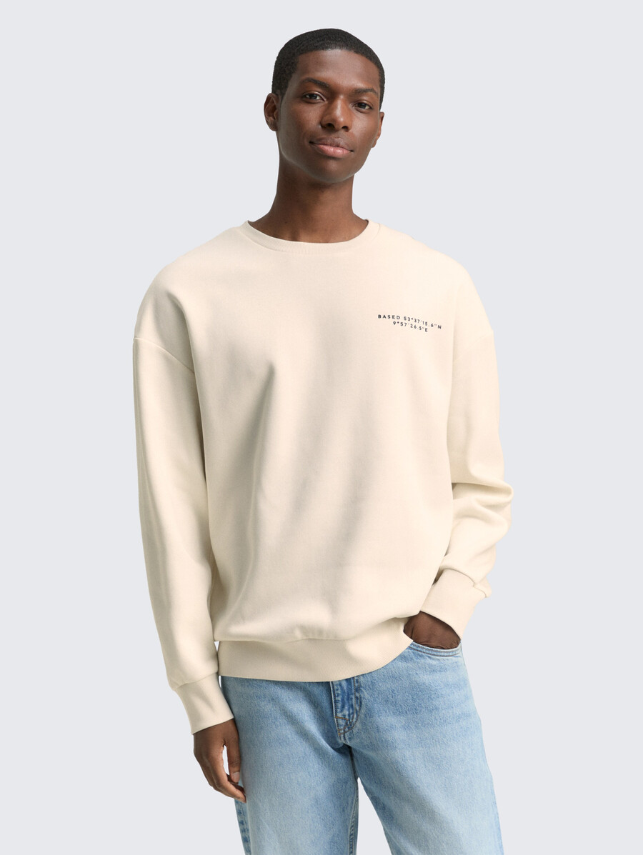 sweat-shirt décontracté à imprimé