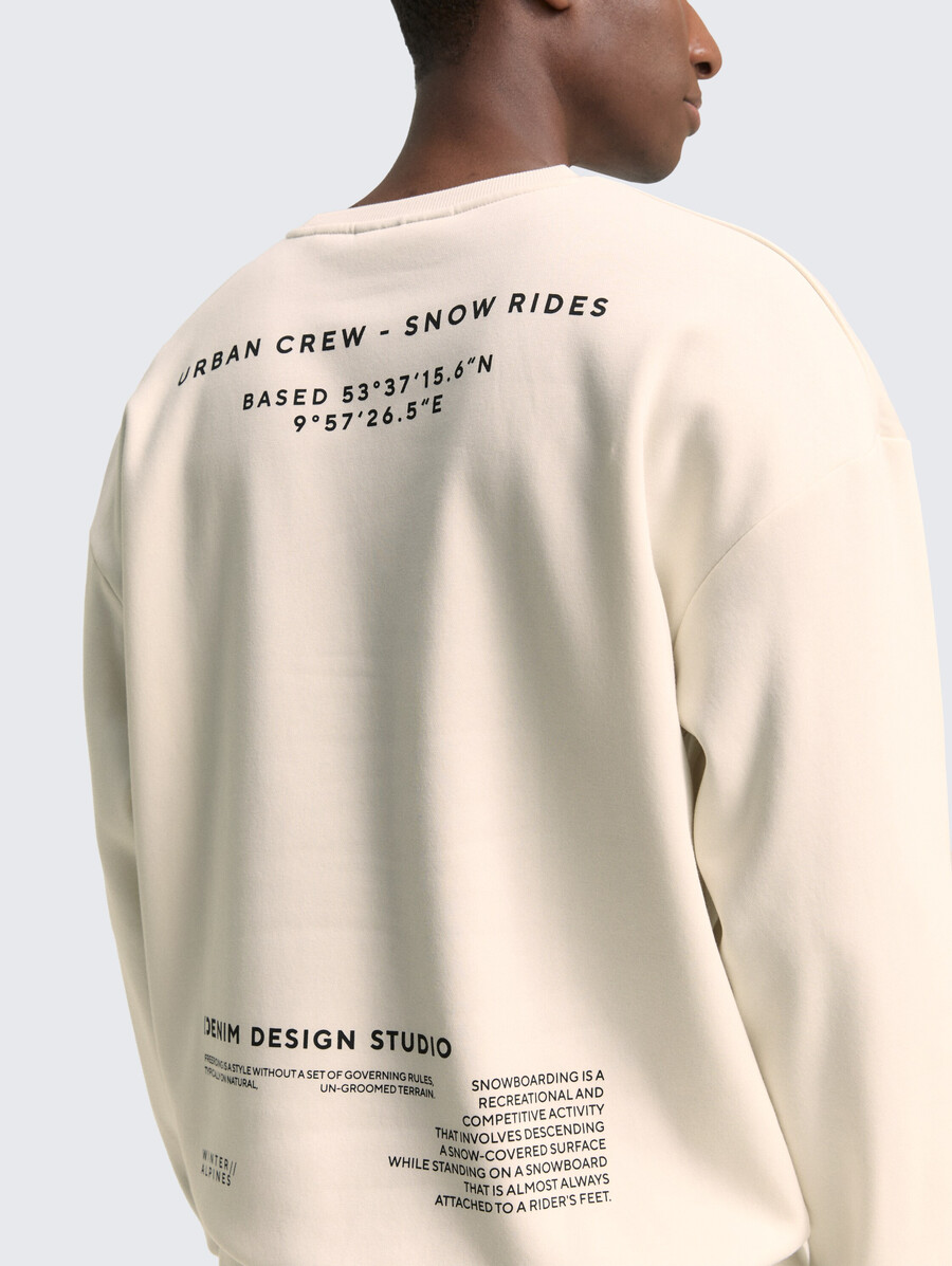 sweat-shirt décontracté à imprimé