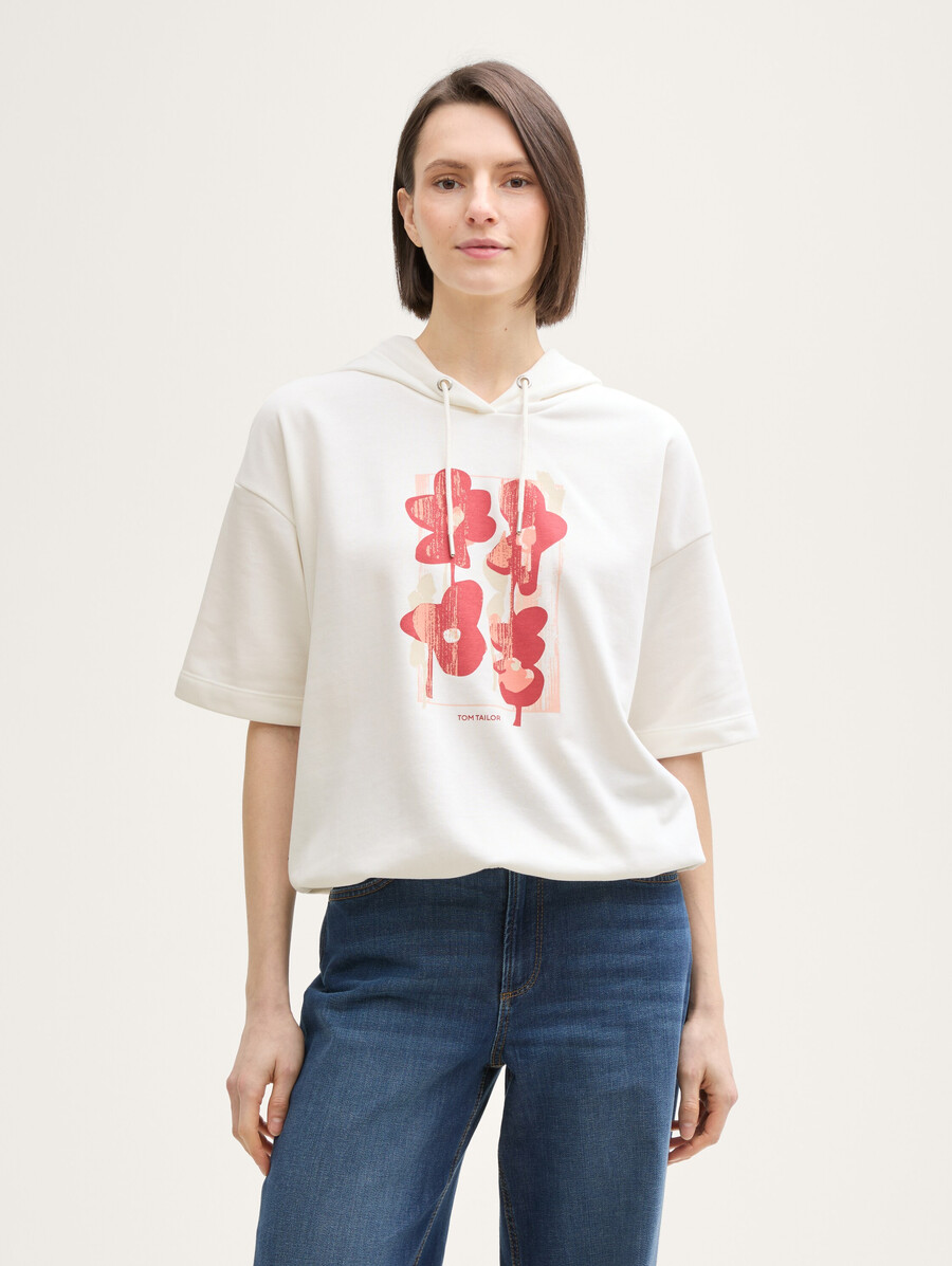 sweat à capuche imprimé