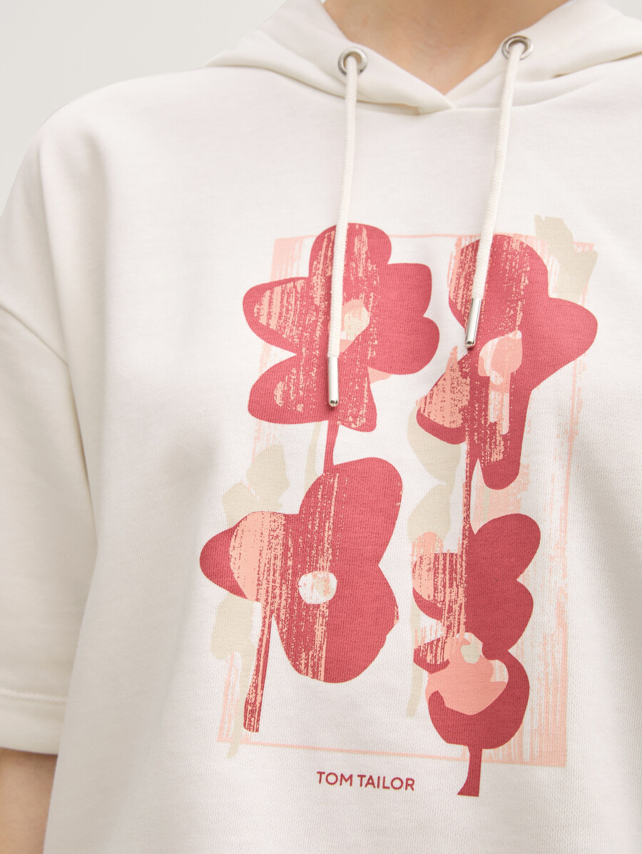 sweat à capuche imprimé
