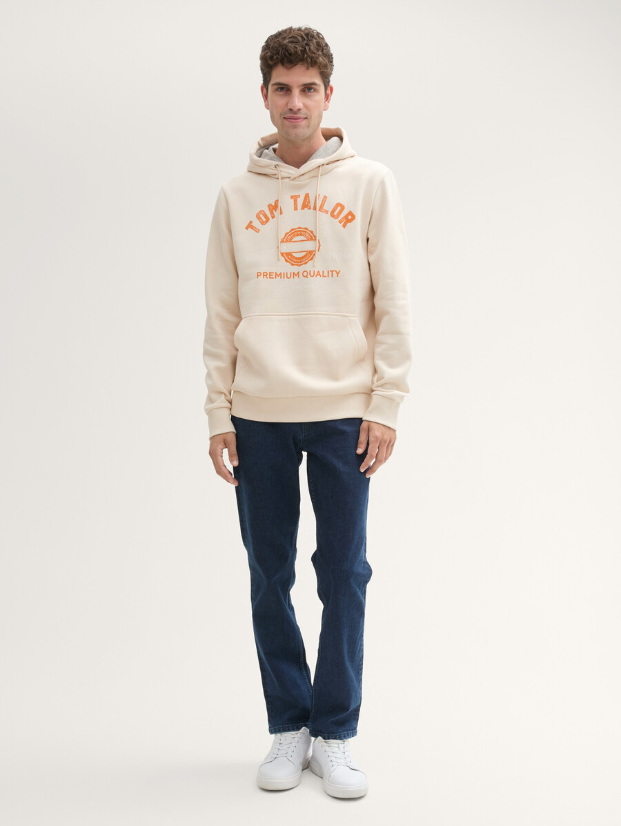 sweat à capuche imprimé avec logo
