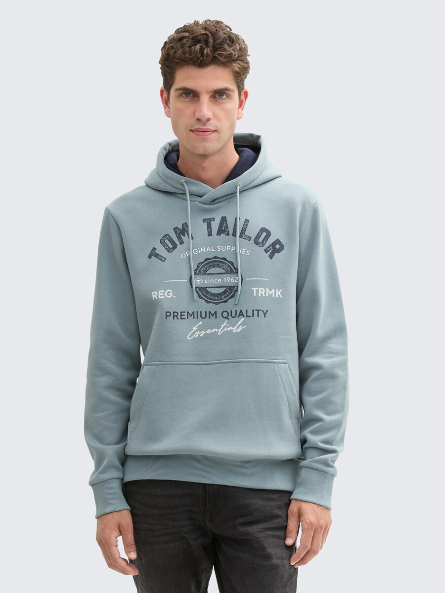 sweat à capuche imprimé avec logo