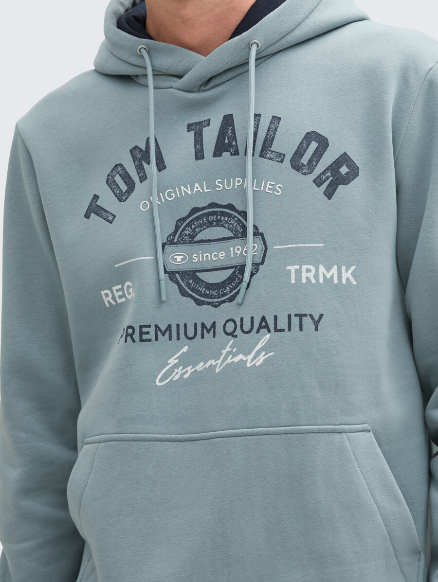 sweat à capuche imprimé avec logo