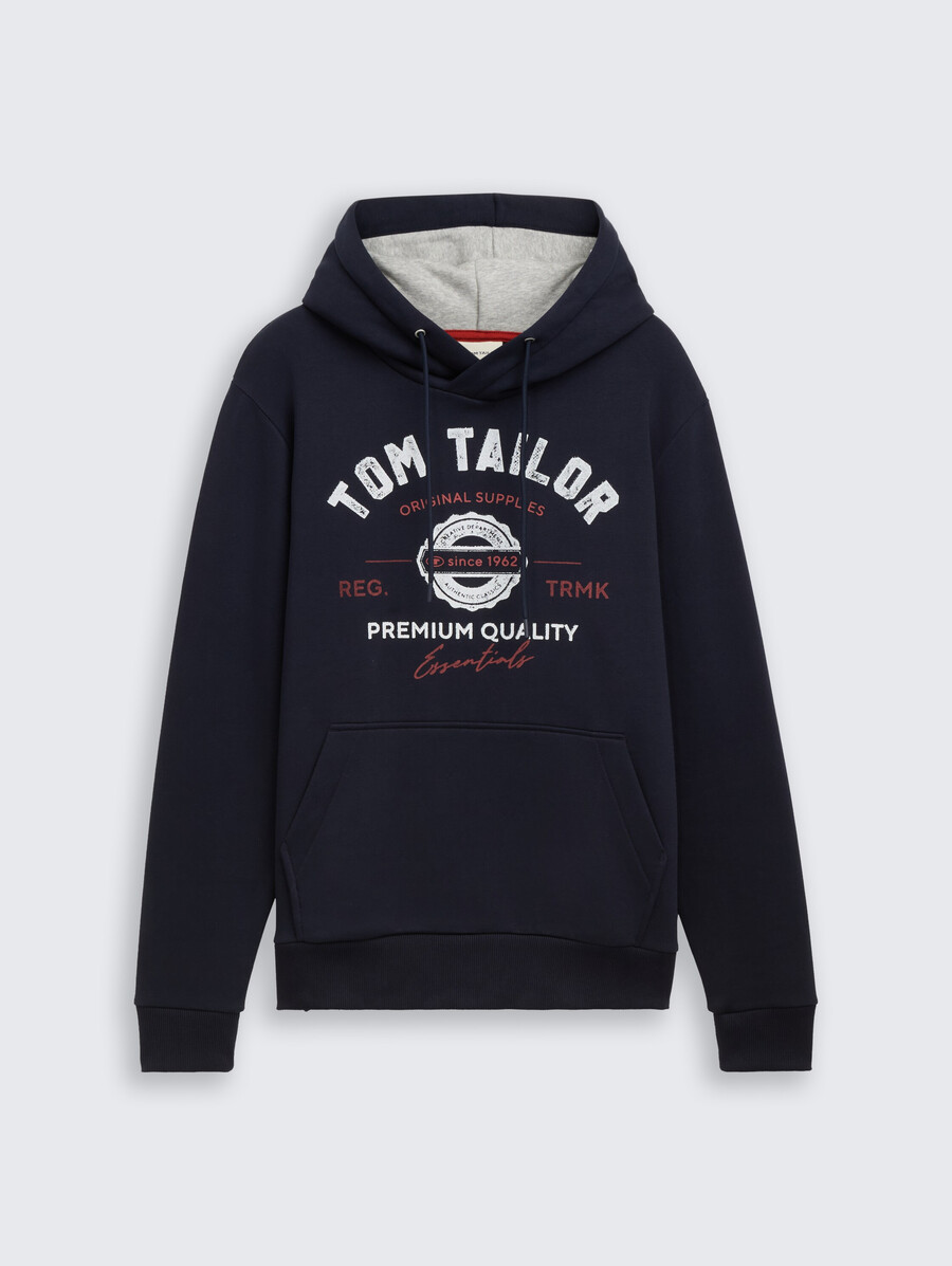 sweat à capuche imprimé avec logo