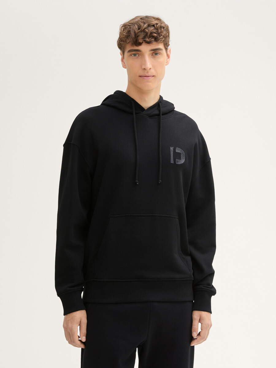 sweat à capuche décontracté avec logo brodé