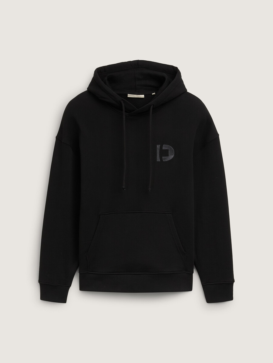 sweat à capuche décontracté avec logo brodé