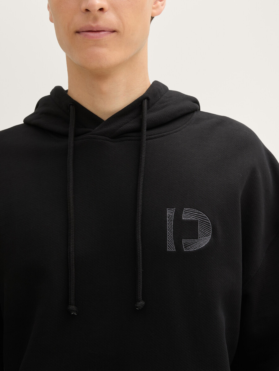 sweat à capuche décontracté avec logo brodé