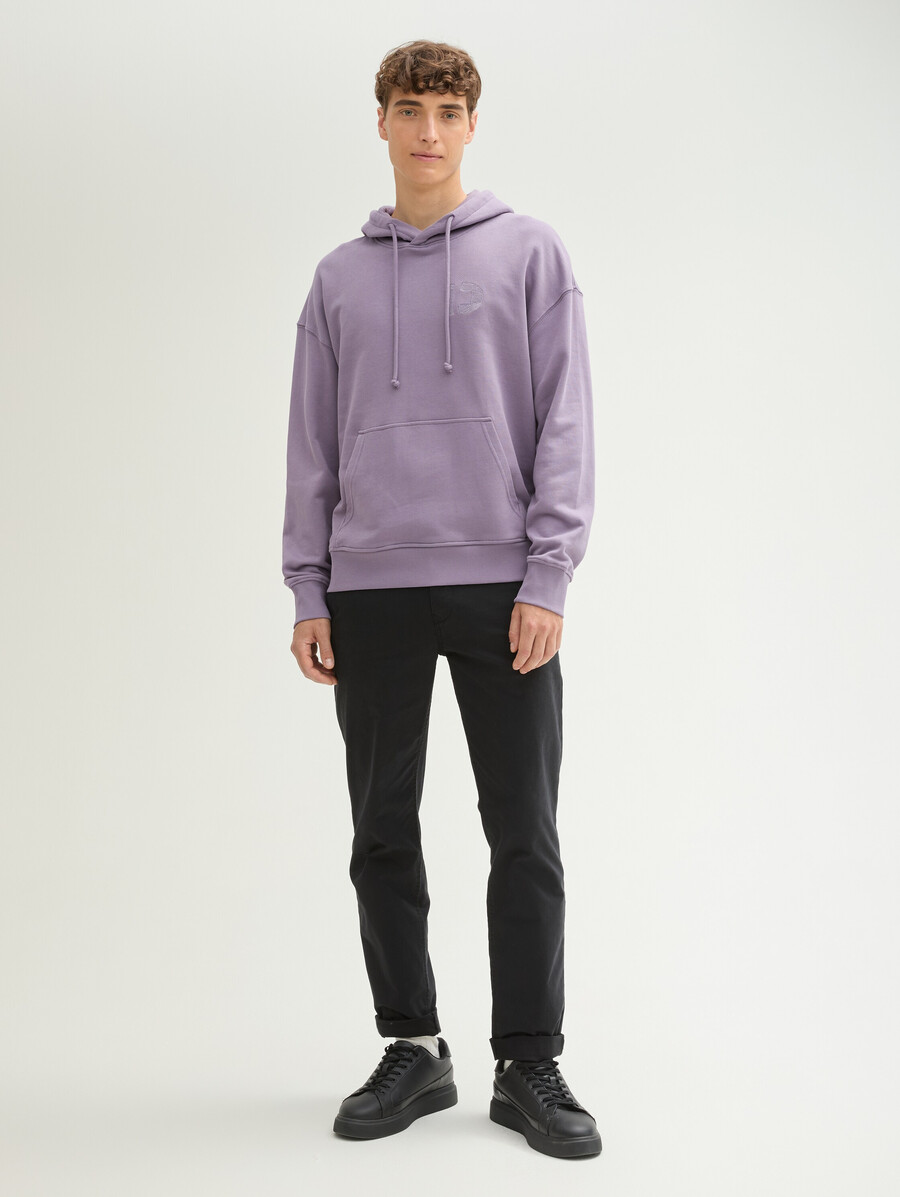 sweat à capuche décontracté avec logo brodé
