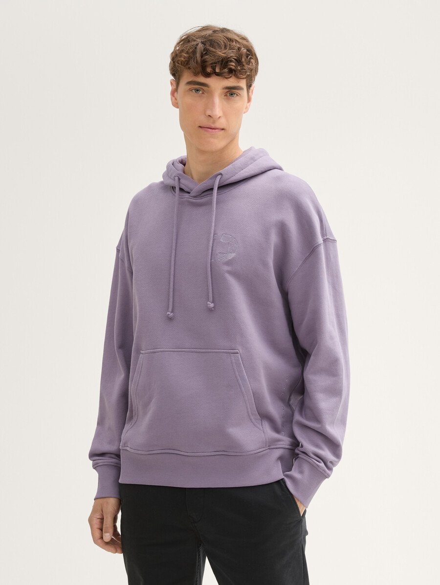 sweat à capuche décontracté avec logo brodé