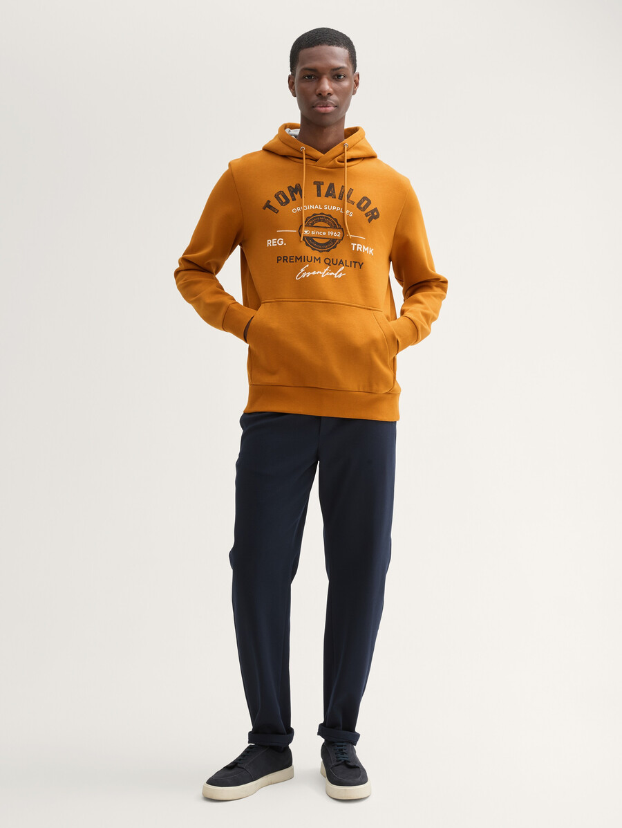 sweat à capuche imprimé avec logo