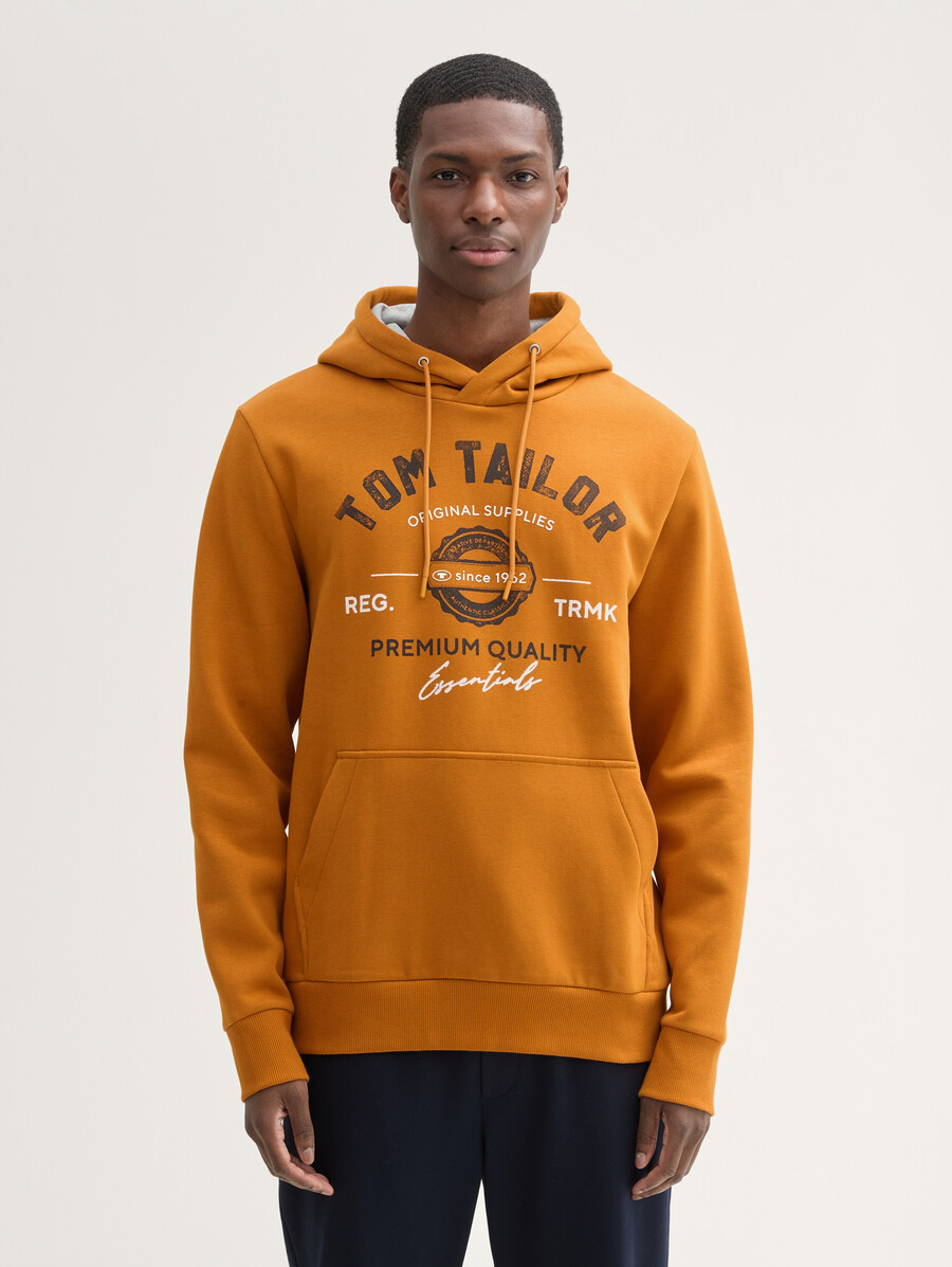 sweat à capuche imprimé avec logo