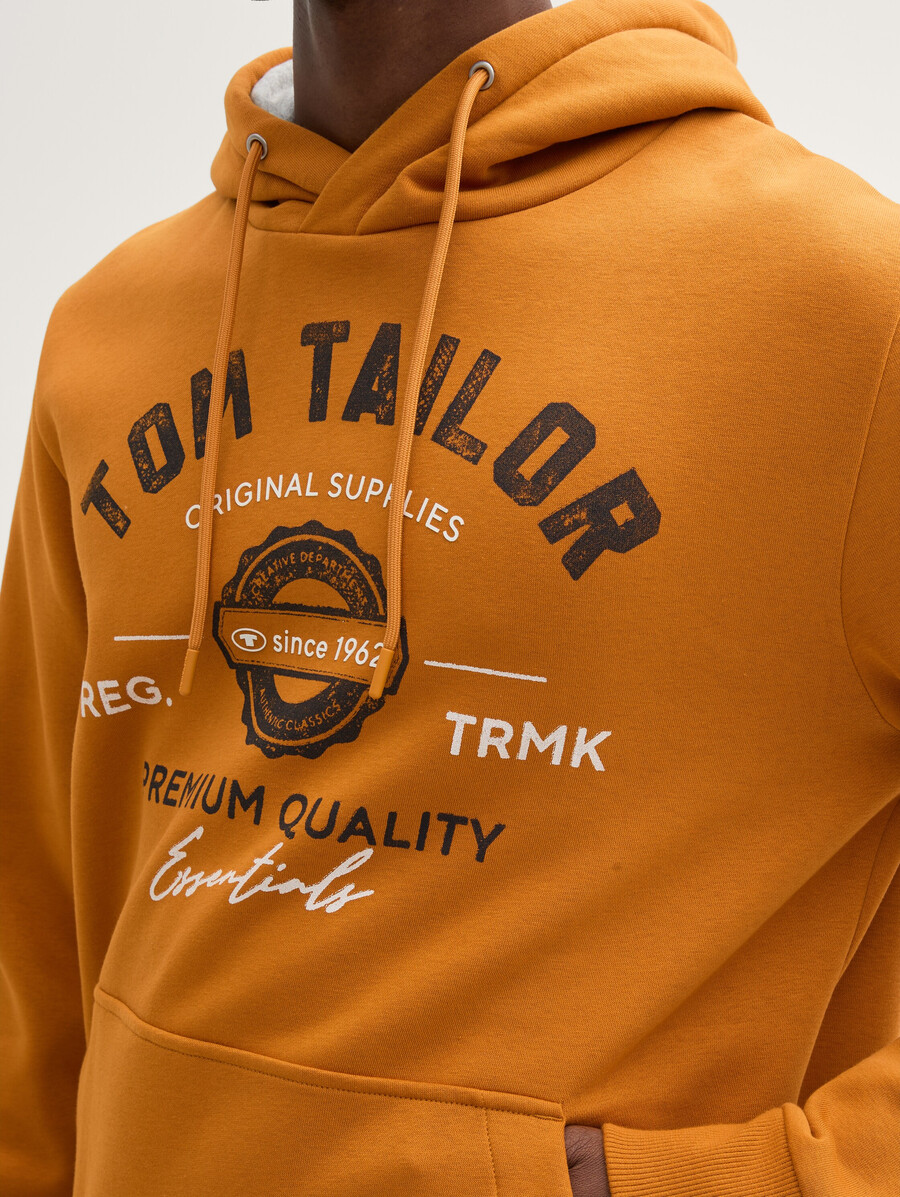sweat à capuche imprimé avec logo