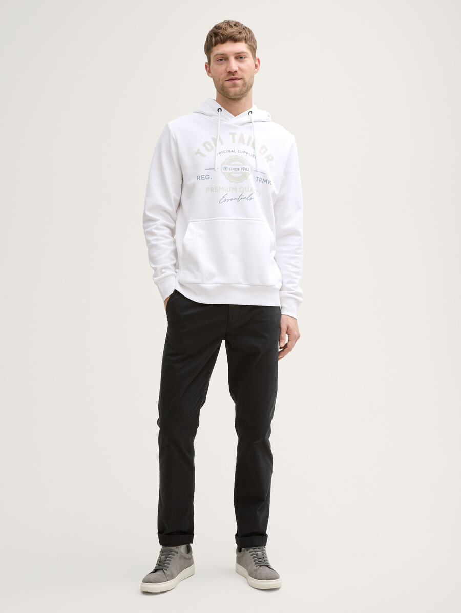 sweat à capuche imprimé avec logo
