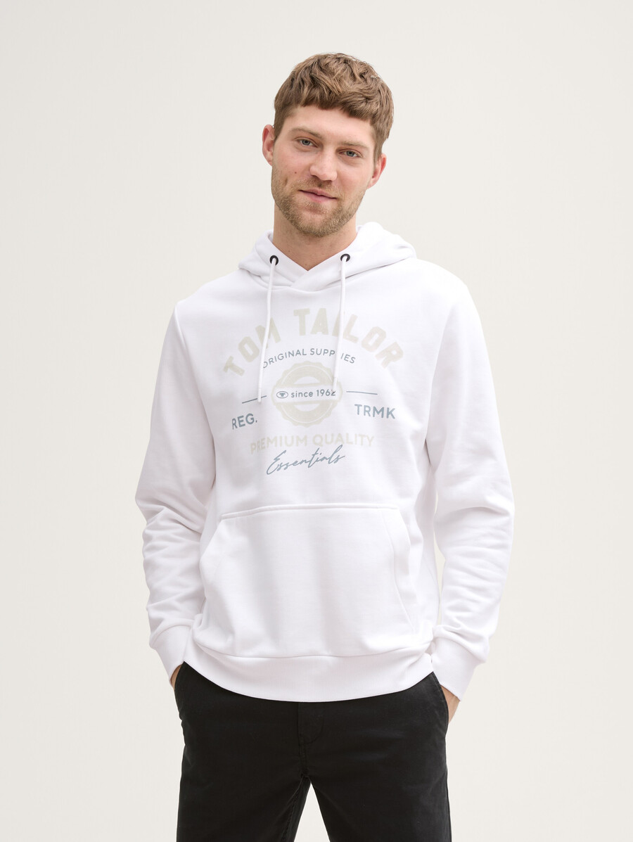 sweat à capuche imprimé avec logo