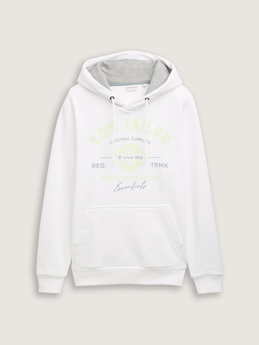 sweat à capuche imprimé avec logo