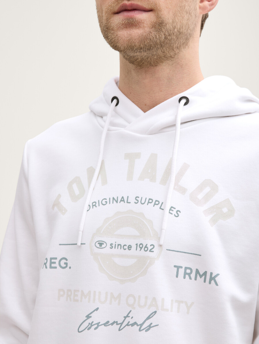 sweat à capuche imprimé avec logo