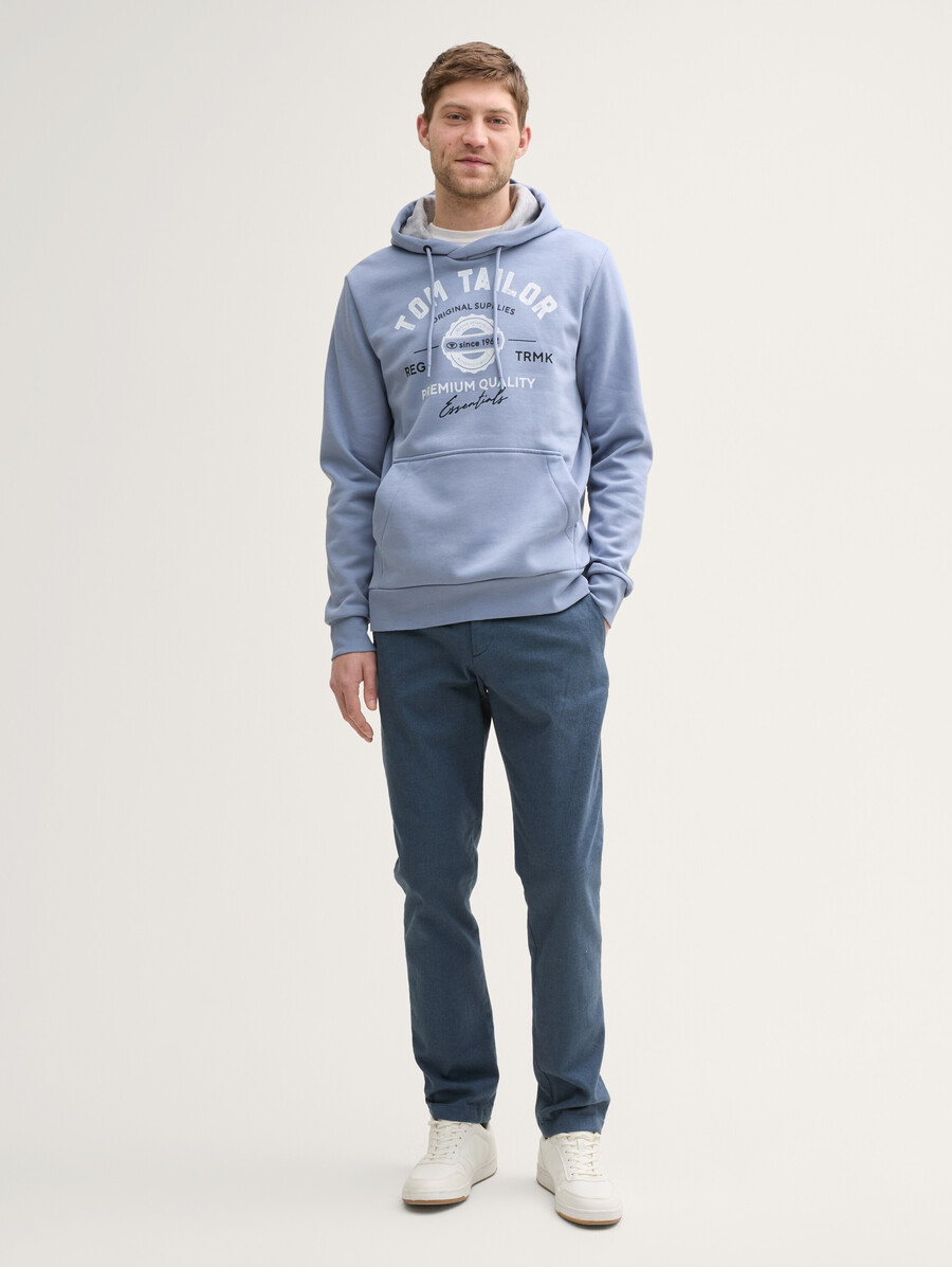 sweat à capuche imprimé avec logo