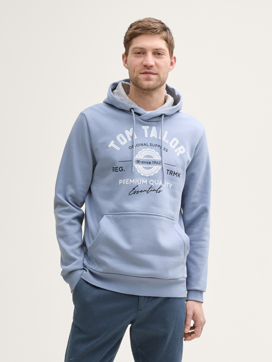 sweat à capuche imprimé avec logo