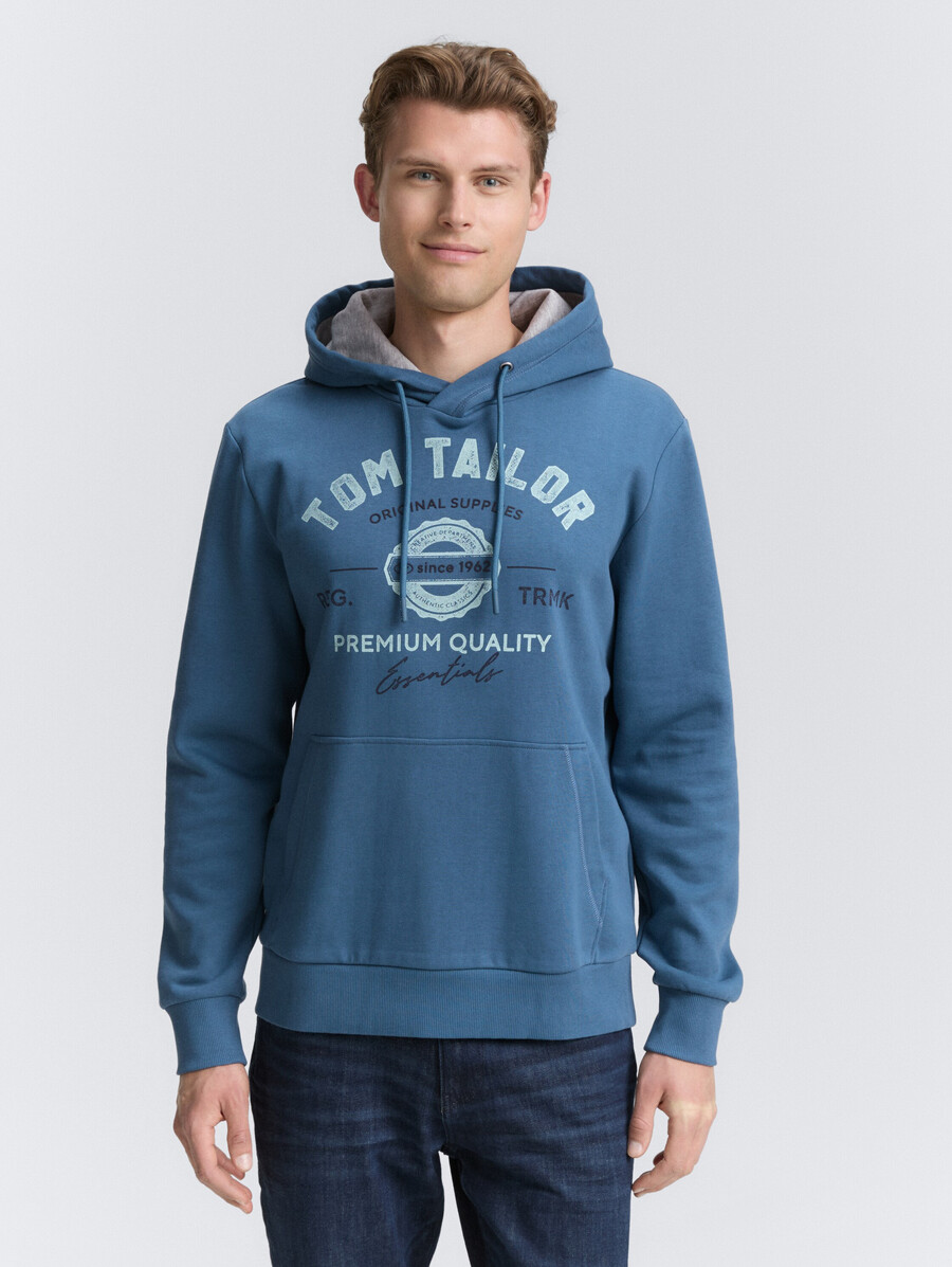 sweat à capuche imprimé avec logo