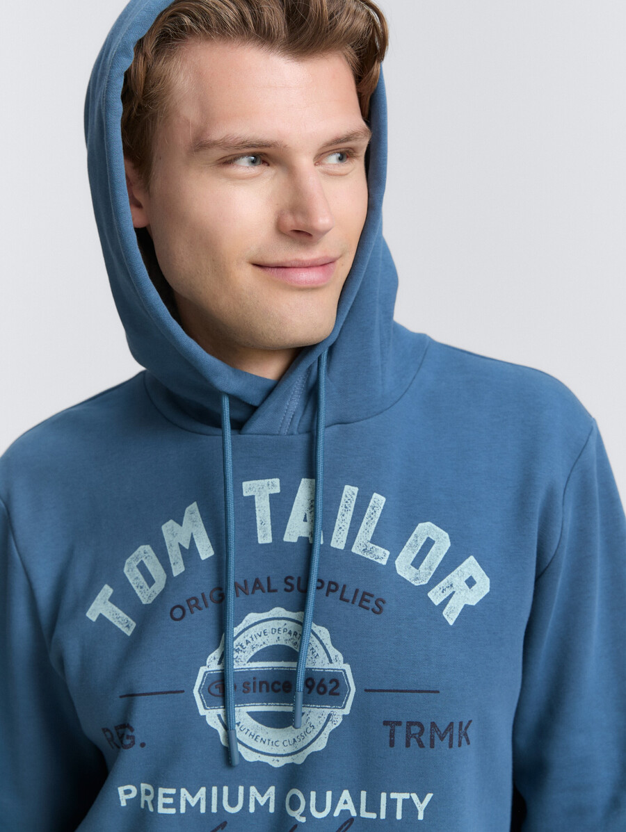 sweat à capuche imprimé avec logo