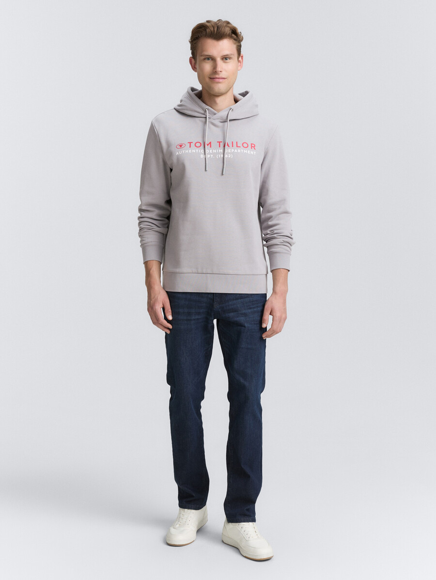 sweat à capuche imprimé avec logo