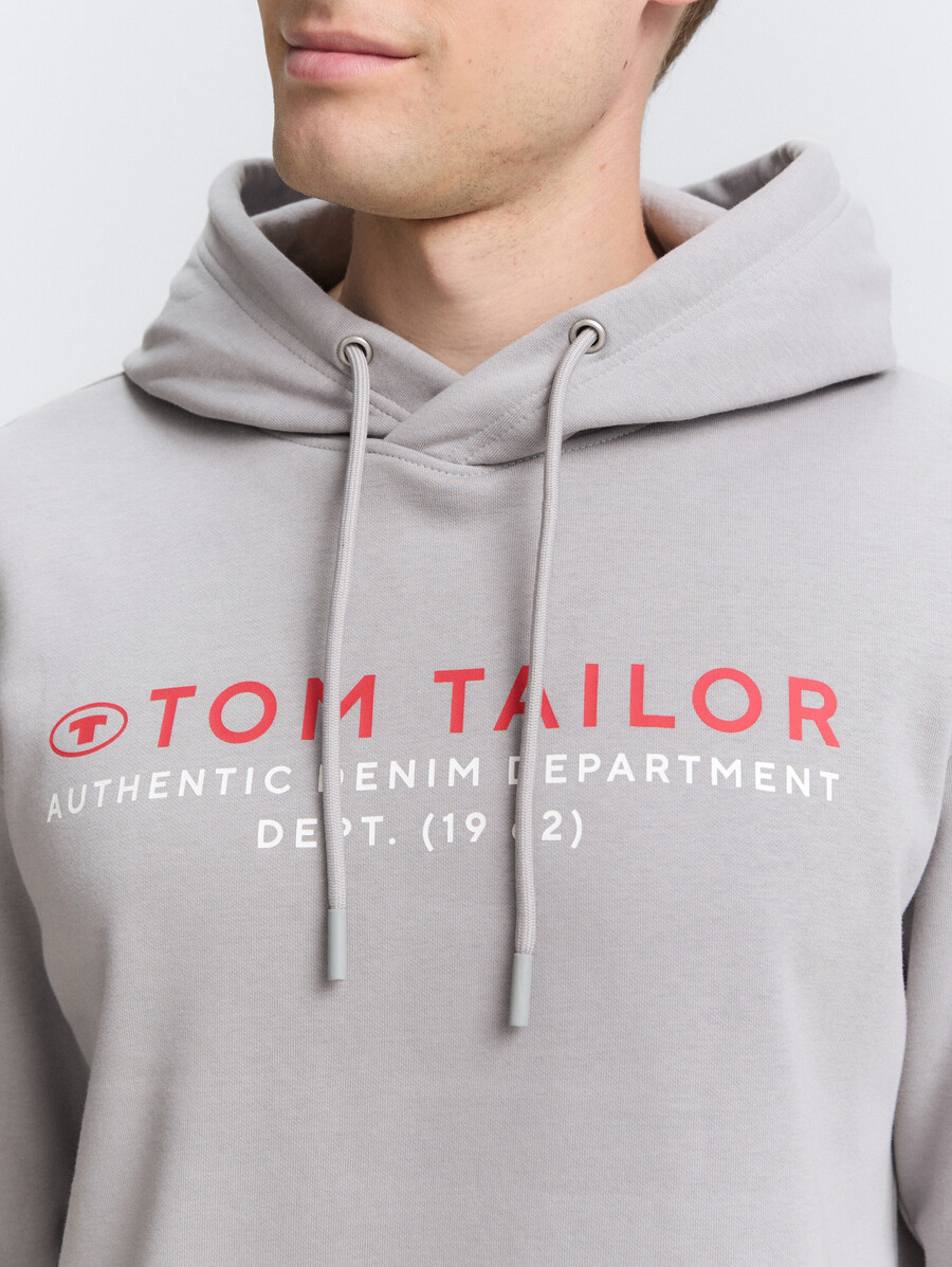 sweat à capuche imprimé avec logo