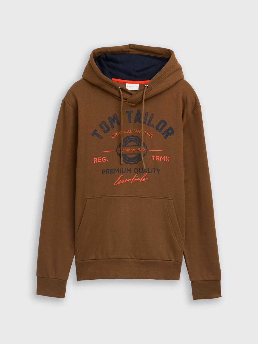sweat à capuche imprimé avec logo