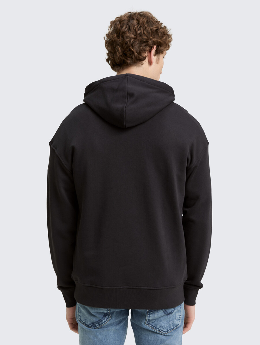 sweat à capuche coupe décontractée avec imprimé