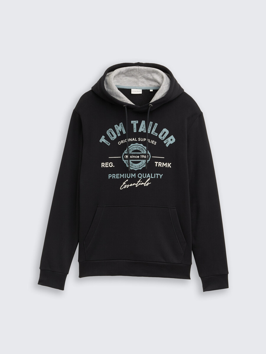 sweat à capuche imprimé avec logo