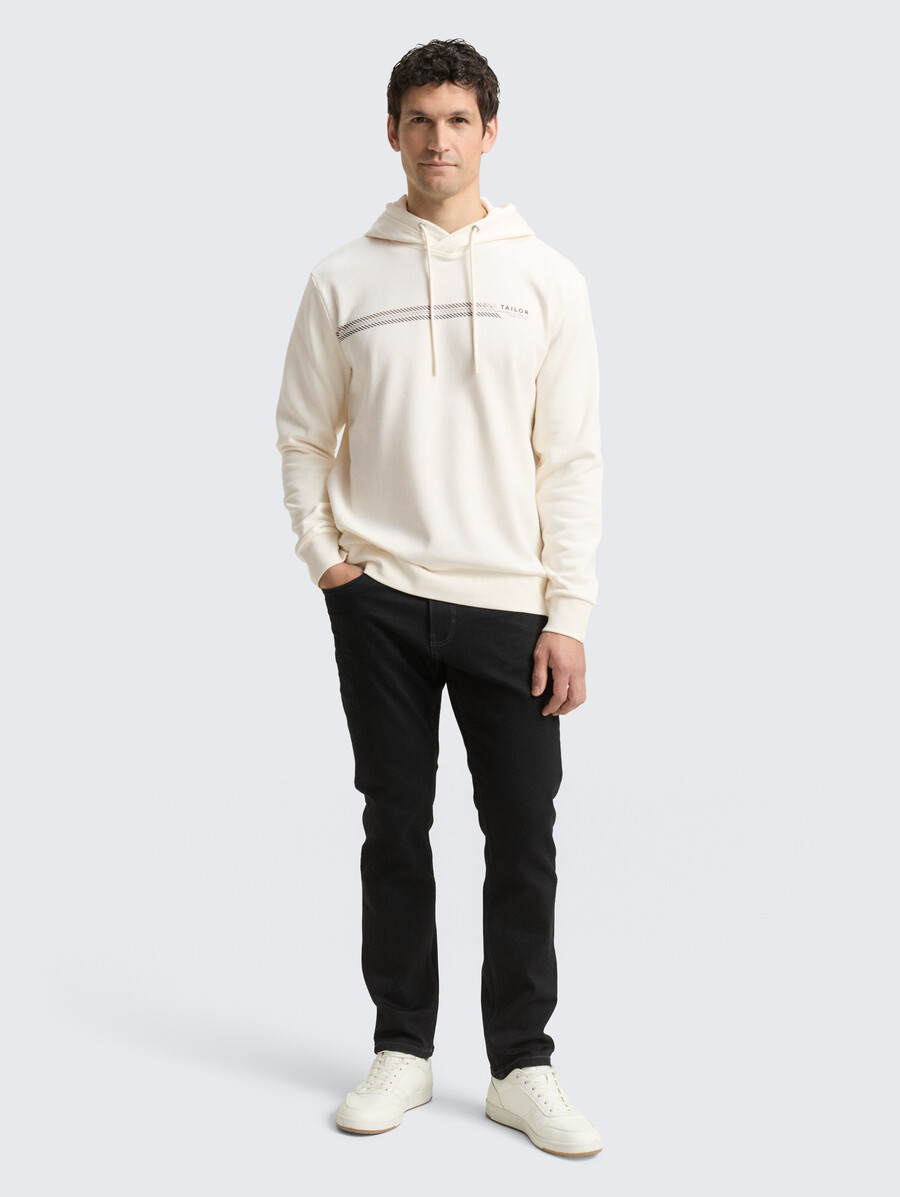 sweat à capuche imprimé avec logo