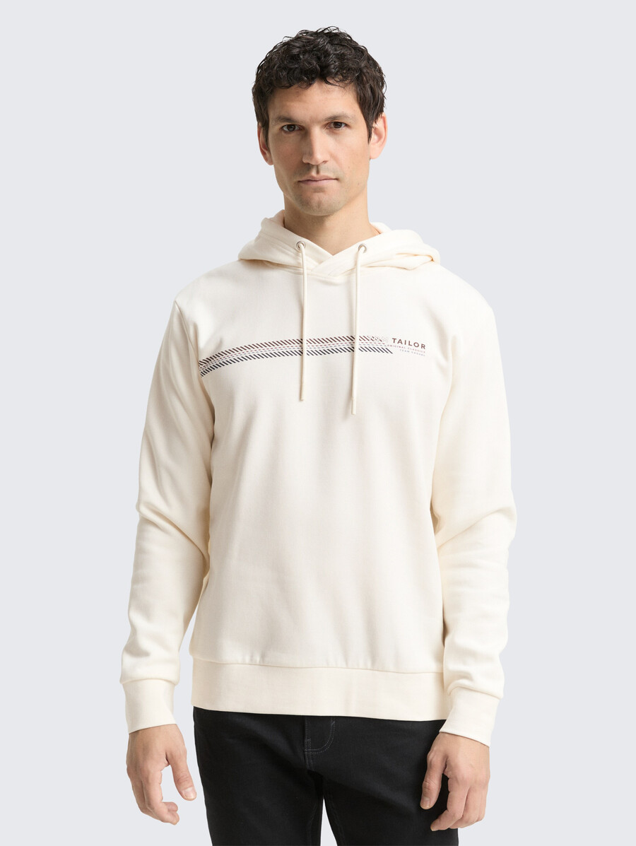 sweat à capuche imprimé avec logo