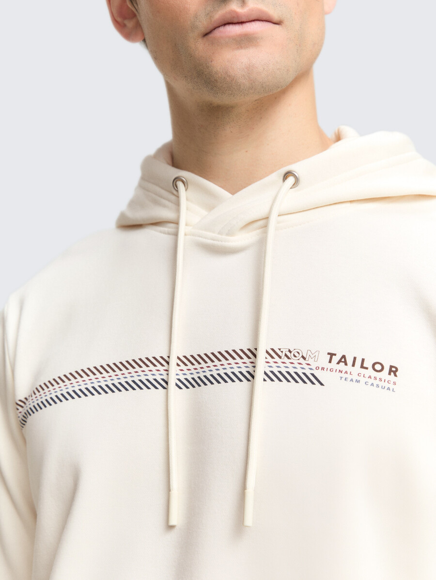 sweat à capuche imprimé avec logo