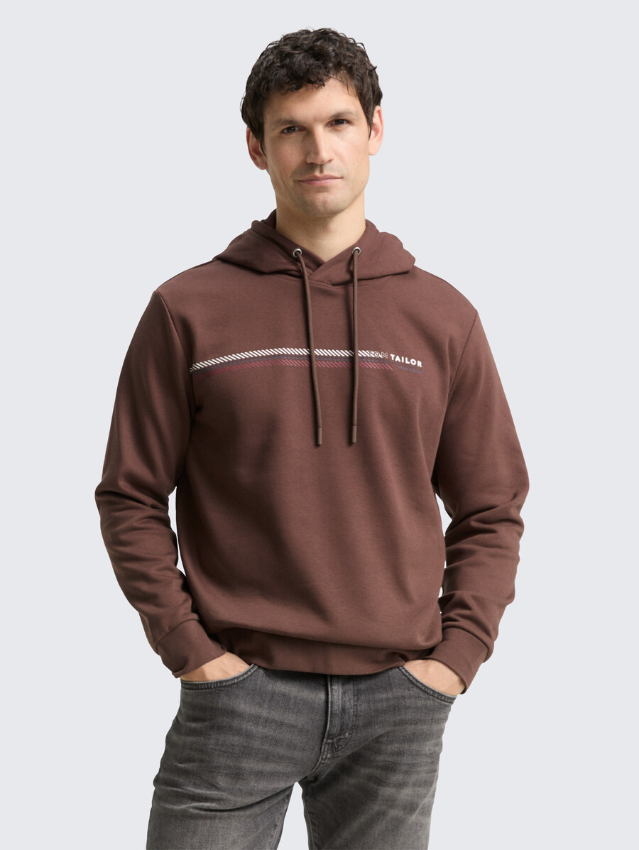 sweat à capuche imprimé avec logo