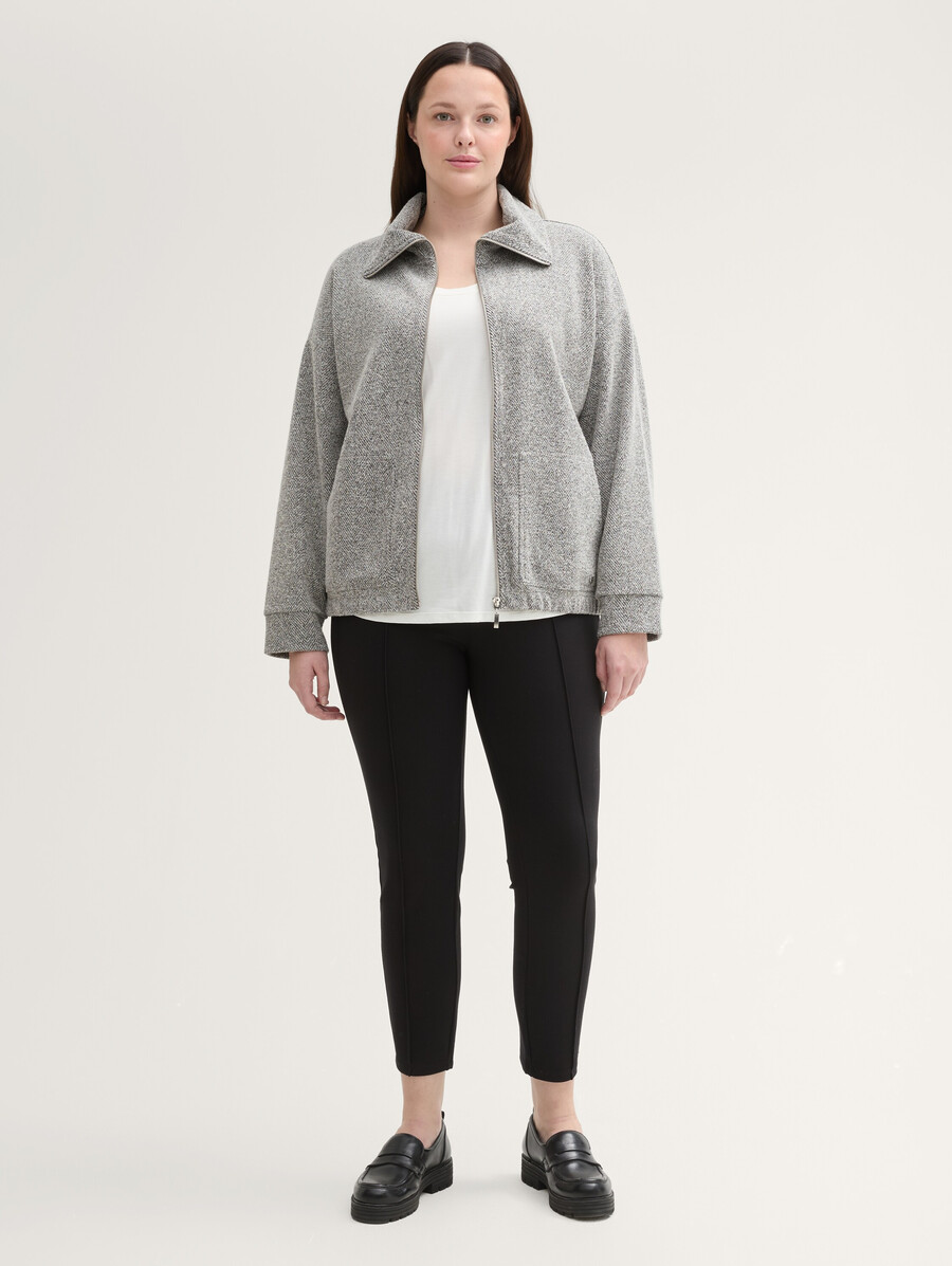 veste de survêtement grande taille à col montant