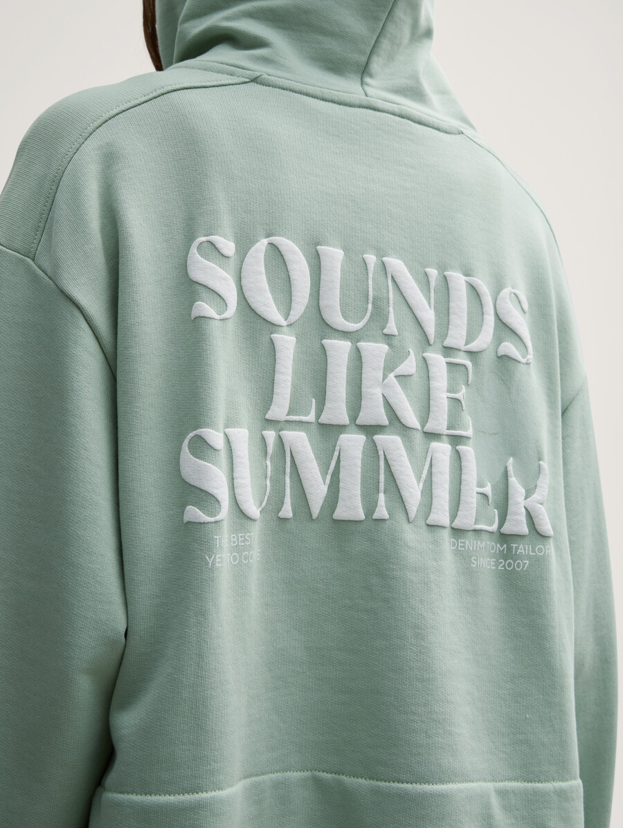 sweat à capuche oversize imprimé