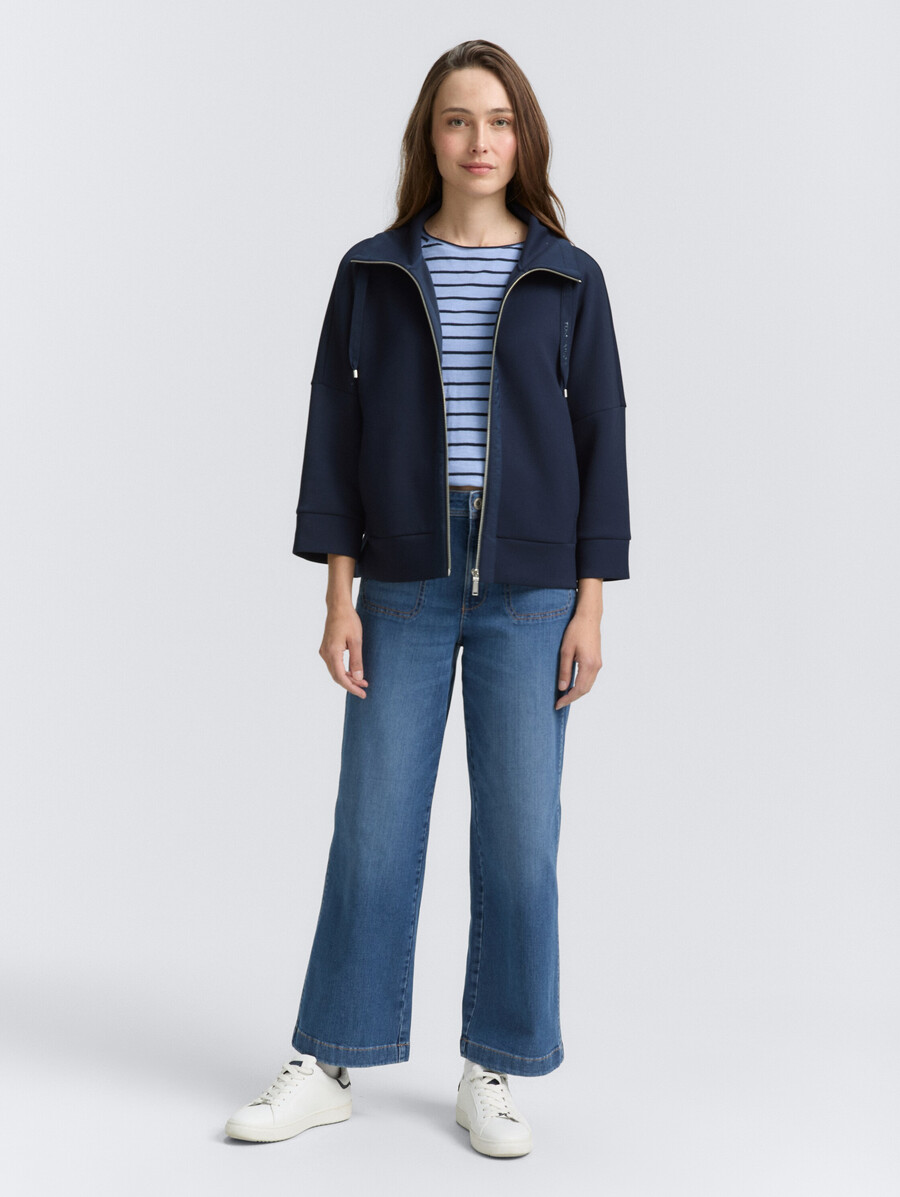 veste sweat-shirt de plongée à coupe carrée