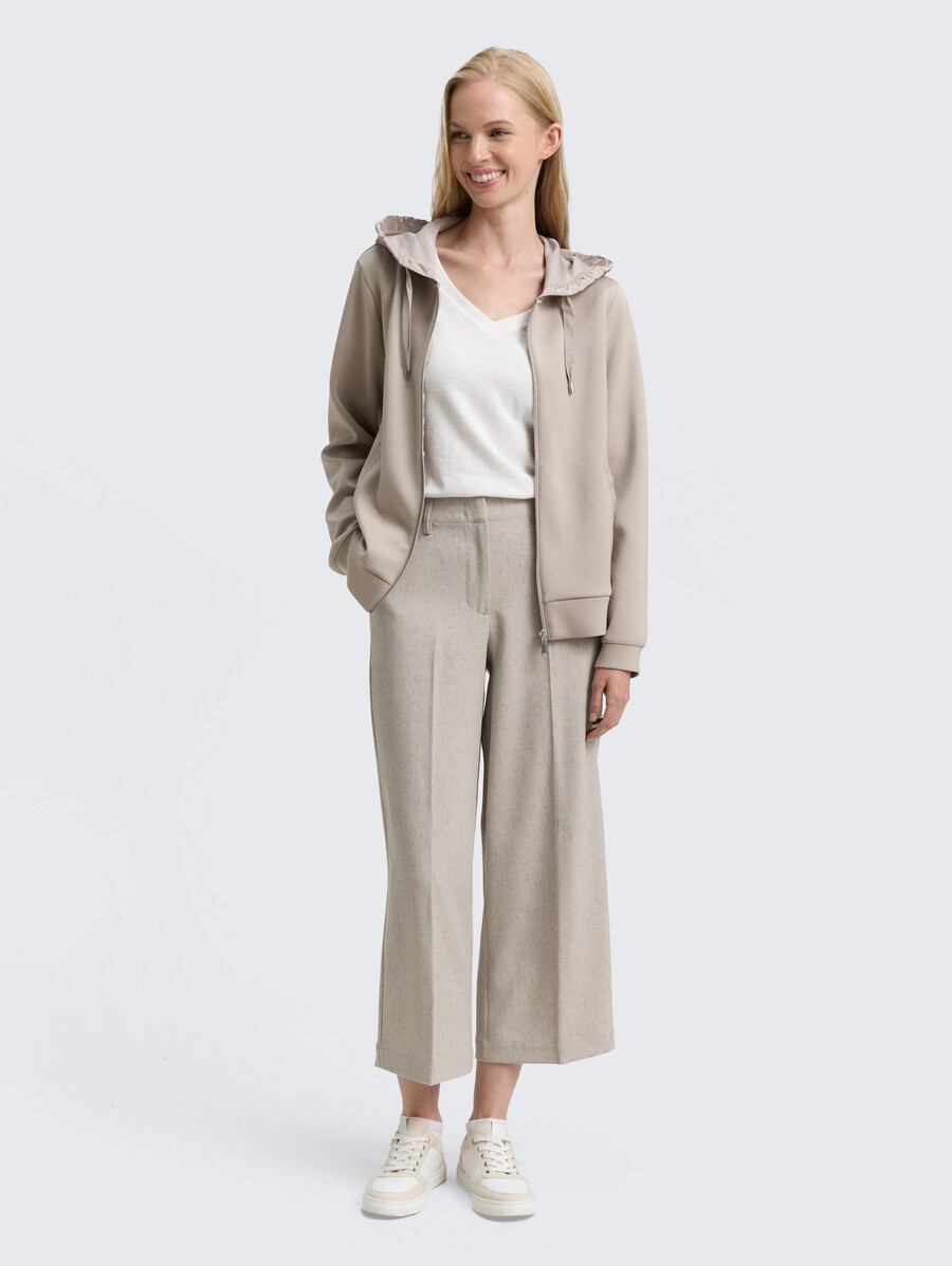 veste sweat-shirt à capuche en tissu scuba