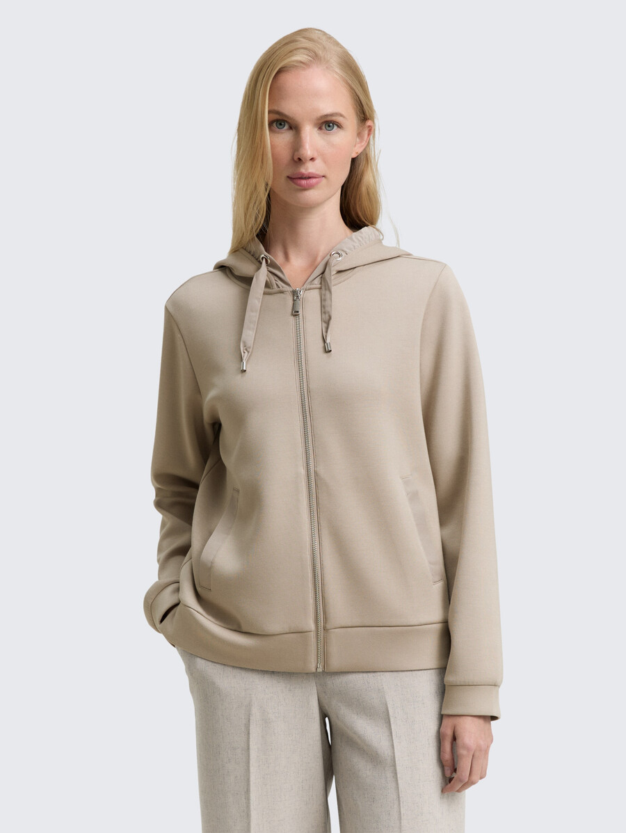 veste sweat-shirt à capuche en tissu scuba