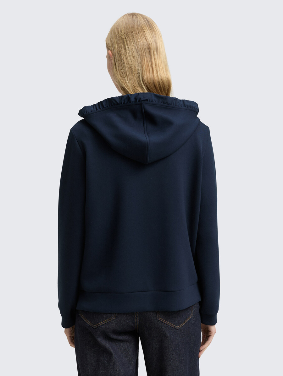 veste sweat-shirt à capuche en tissu scuba