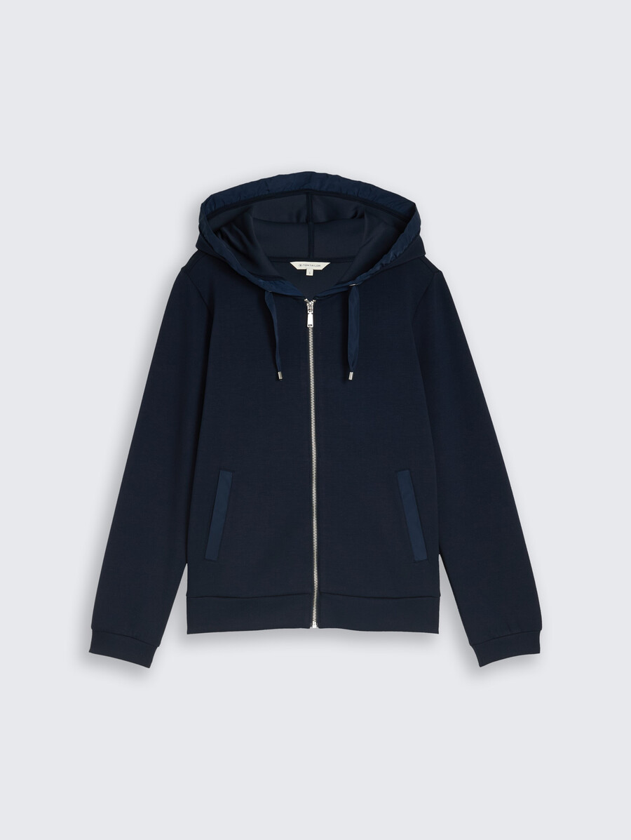 veste sweat-shirt à capuche en tissu scuba
