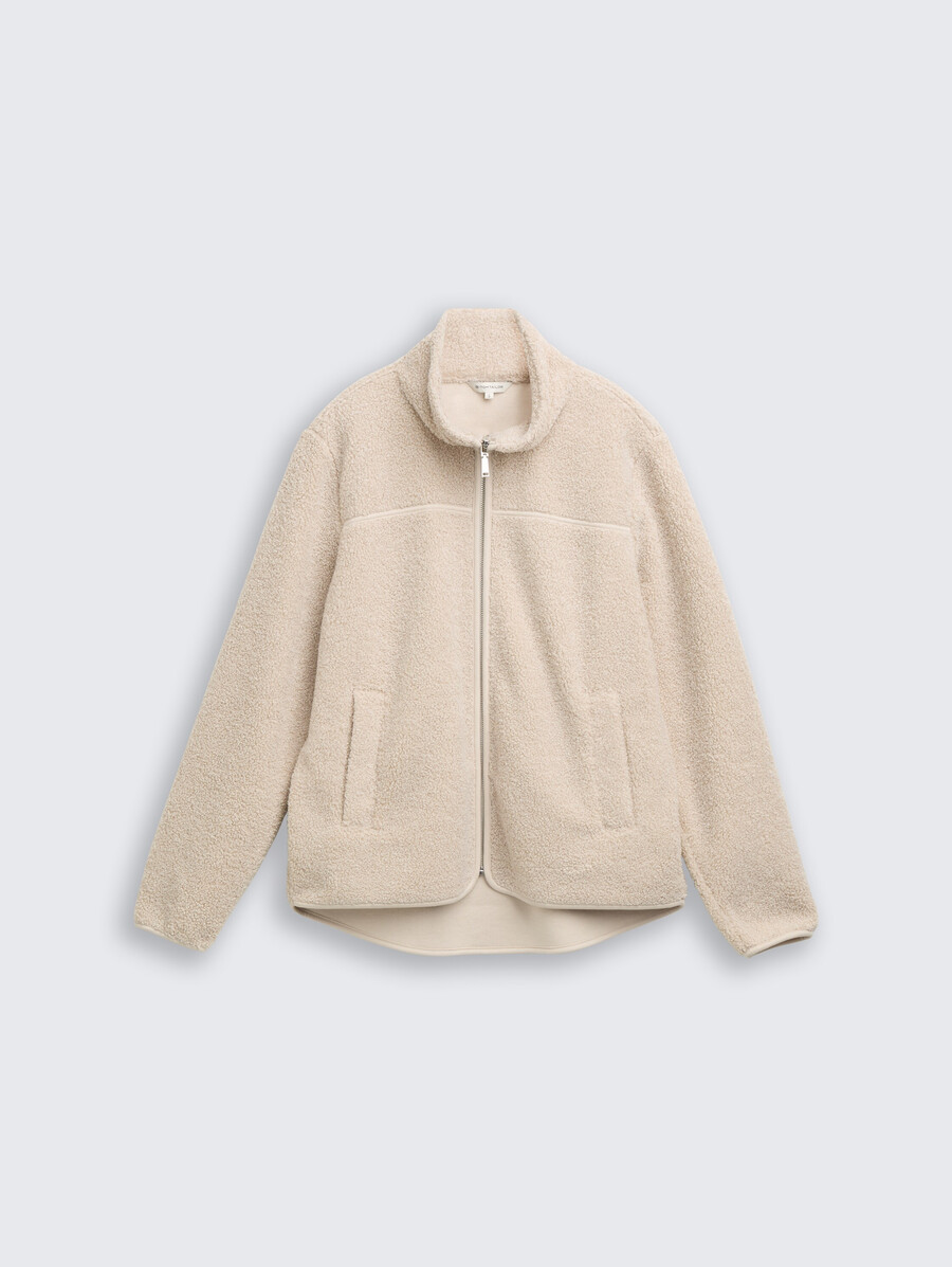 veste de survêtement teddy à col montant