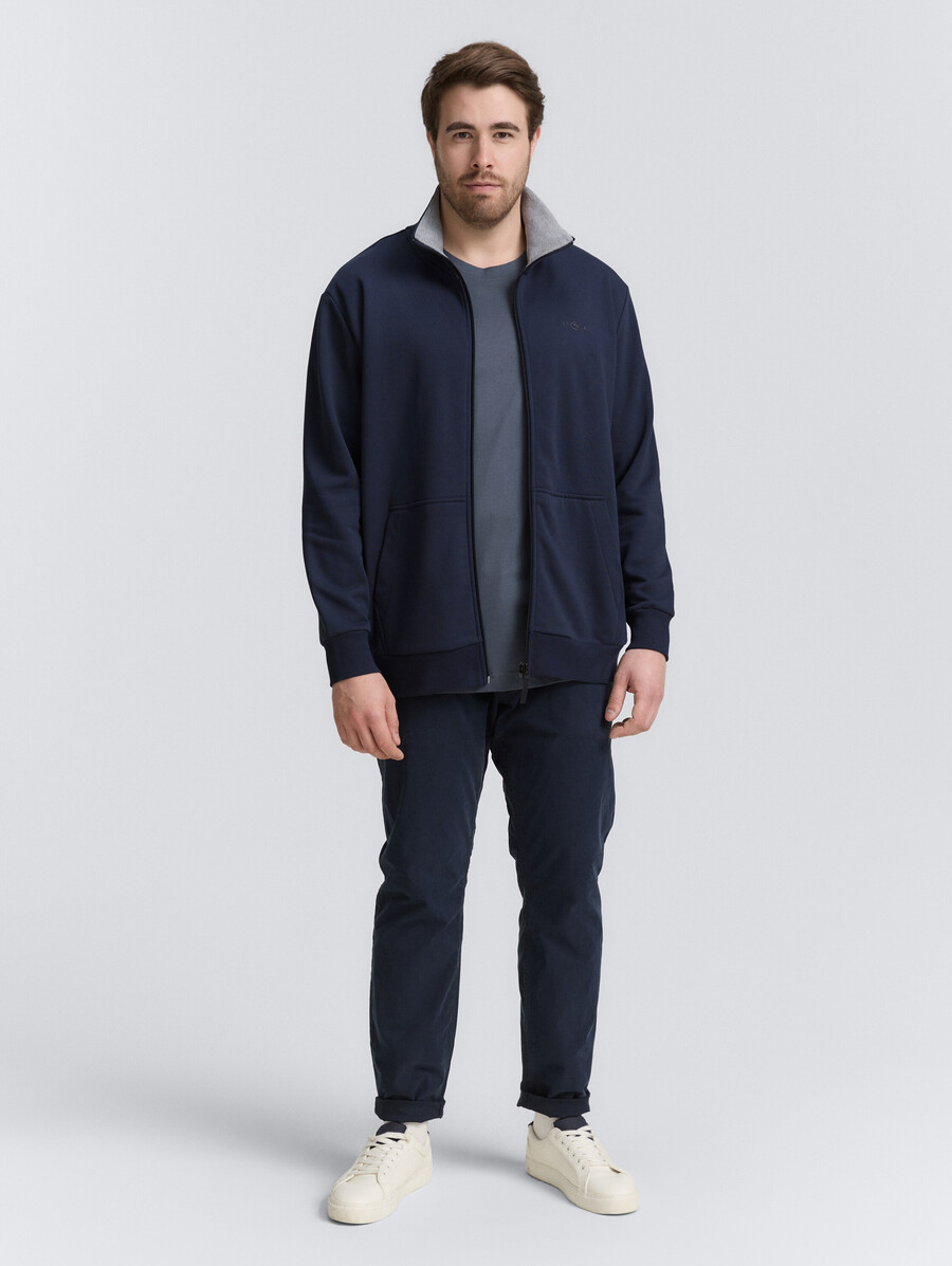 veste de survêtement grande taille à col montant