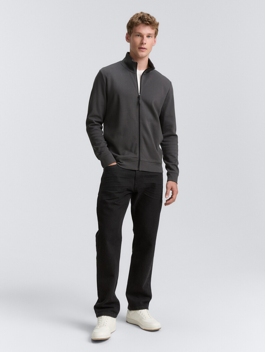 veste de survêtement en piqué à col montant
