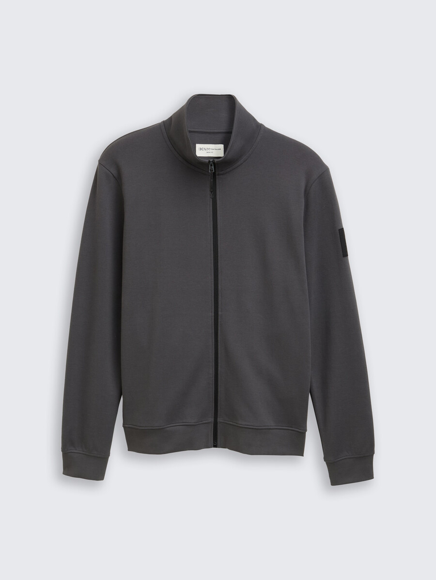 veste de survêtement en piqué à col montant