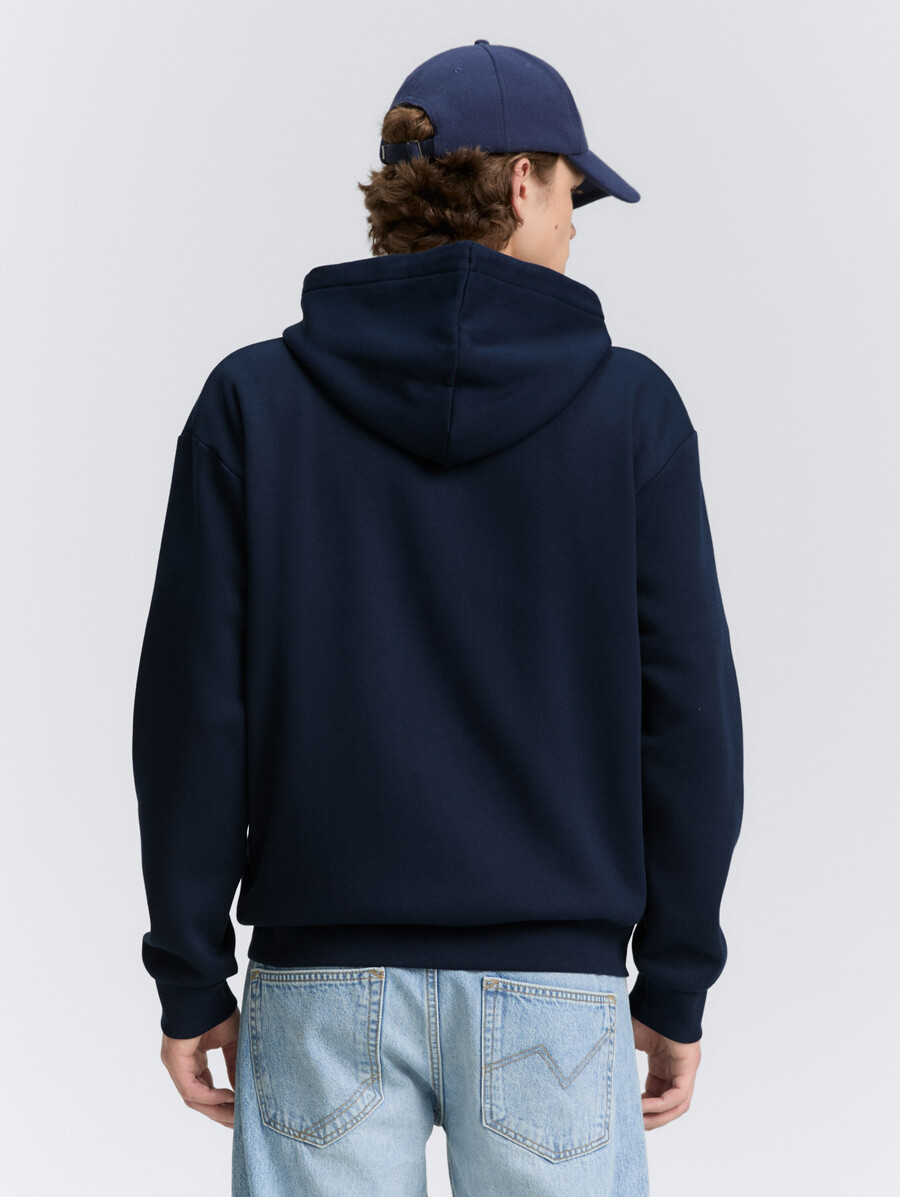 sweat à capuche imprimé avec logo